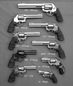 several revolvers are shown in black and white, with the caption'39 likes 99 commentments '