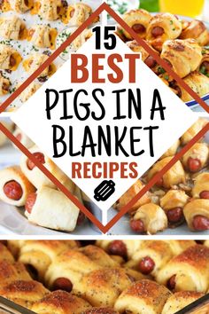 pigs in a blanket recipe with text overlay