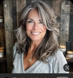 Lighter Ash Brown Hair Color, White Hair Blending Highlights, Blending Greys Into Light Brown Hair, Grey Blended Hair, Blending Gray Hair With Highlights Brown, White Highlights On Brown Hair, Dark Hair With Gray Highlights, Brown With White Highlights, Silver Hair With Lowlights