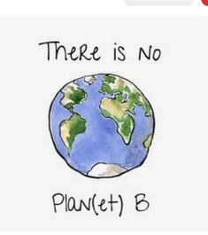 there is no planet b on the white background