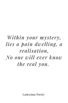 a quote from lauren jane poetry on the cover of her book, within your mystery lies a