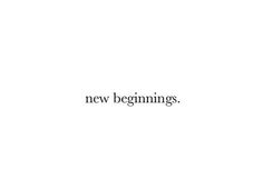 the words new beginnings are written in black ink on a white background, and there is no image to describe