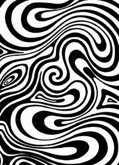 an abstract black and white background with wavy lines