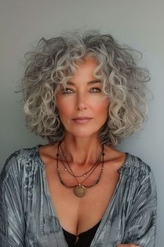 Join the medium hair renaissance, embracing textures and layers for dynamic hairstyles that celebrate life after 60. Occipital Bone, Shag Haircuts For Women, Layers Bangs, Medium Length Curly Hair, Natural Curly Hair Cuts, Hairstyles For Ladies, Blonde Streaks, Haircuts For Medium Length Hair