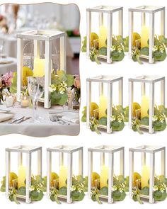 a bunch of candles that are sitting in some kind of cage with flowers on it