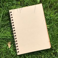 an open notebook sitting on top of green grass