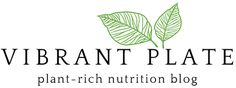 the logo for vibrant plate, a plant - rich nutrition blog