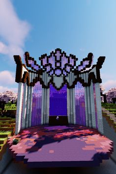 Portal made in my Survival World.  World download can be found on my Patreon. Fairy Portal, Minecraft Survival, Minecraft Inspo, Minecraft Houses, Lets Play, Portal, Origami