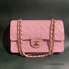 Our Items Are Guaranteed To Be 100% Authentic Chanel Vintage Classic Double Flap Bag Quilted Lambskin Medium Pink, 24k Gold Hardware, 2 Series Condition: This Bag Has Been To Spa And Repainted. Minor Marks And Scratches, Creasing On Exterior And Interior. Wear And Rubbing On Corners, Strap, And Some Edges. No Odor. Please Refer To Photos For The Most Condition Of The Bag. Overall In Very Good Condition. Color In Photos Is A Little Darker Than In Real Life. Accessories: Comes With Box, Seal Number, No Authenticity Card, No Dust Bag Measurements: Handle Drop 9", Height 6", Width 10", Depth 2.5", Strap Drop 15" Designer: Chanel Size: Medium Exterior Color: Baby Pink/ Powder Pink Light Pink Chanel Bag, Pink Chanel Bag, Hand Knitting Diy, Pink Chanel, Powder Pink, Diy Knitting, Vintage Chanel, Flap Bag, Baby Pink