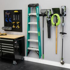 organized garage Single Car Garage Organization, Small Garage Storage, Garage Storage Rack, Broom Storage, Garage Racking, Garage Wall Storage, Garage Organizer, Storage Shed Organization, Overhead Garage Storage