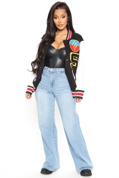 Lit Outfits, Fashion Nova Outfits, Leather Sleeves, Manifestation Board, Leather Sleeve, Huda Beauty, Fall Outfit, Snap Button, Black Fashion