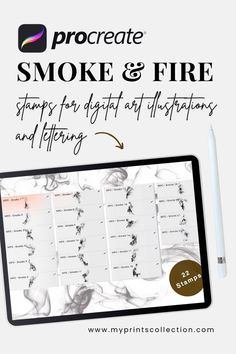 These brushes are perfect for adding smoke and fire effects to your Procreate art. Each brush has a unique texture and setting, so you can create realistic or stylized smoke and fire effects on your iPad. So whether you're looking to add a bit of drama to your artwork or you want to create a full-blown disaster scene, this Procreate Brush Set is just what you need. You'll get 22 Procreate brushes in this bundle. Shop yours now on my website and add some heat to your Digital Art/Illustrations. Fire Procreate, Best Procreate Brushes, Procreate Brushes Free, Calligraphy For Beginners, Procreate Art, Procreate Lettering, Procreate Tutorial, Ipad Lettering