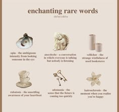 an info sheet describing the different types of rare words