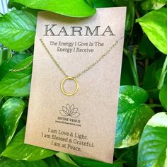 - Handmade With Love - Gold Plated Stainless Steel - Tarnish, Rust & Fade Resistant - Chain Length - 18" + 1.5" Extension - Ring Diameter - 1.5cm Nickel-free Gold Plated Spiritual Necklaces, Venus Jewelry, Karma Necklace, Love And Light, Womens Jewelry Necklace, Gold Necklace, Gold Plate, Plating, Stainless Steel