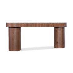 a wooden table with two legs on it