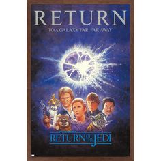 a movie poster for return to the future with characters from star wars, and an image of