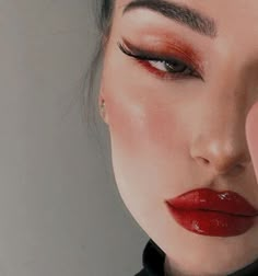 Red Makeup Looks, Red Eye Makeup, Red Makeup, Pinterest Makeup, Fancy Makeup