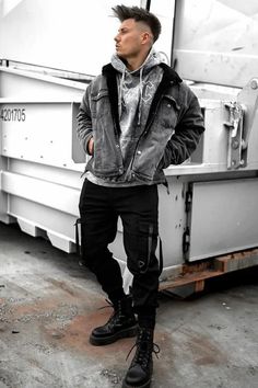 Combat Boots Outfit Men, Mens Streetwear Urban, Combat Boot Outfits, Outfit Homme, Boots Men Outfit, Boots Outfit Men, Outfit Hombre, Combat Boots Men