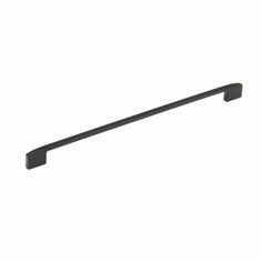 an image of a black metal handle for a cabinet or drawer on a white background