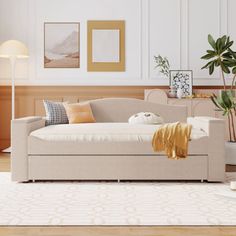 a living room scene with focus on the daybed