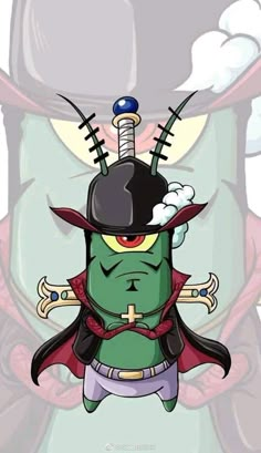 an image of a cartoon character wearing a hat