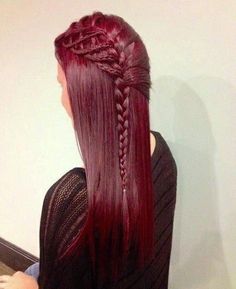 Braided Hairstyles: Diy Braids with Long Hair Braids Red, Long Red Hair, Red Violet, Popular Haircuts, Long Red, Love Hair, Ombre Hair