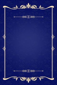 a blue background with an ornate frame