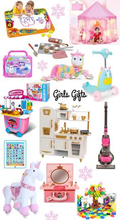 toys and gifts for girls with snowflakes on them