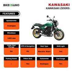 Kawasaki Z650RS Features Commuter Bike, Gps Navigation, Manual Transmission, Fuel