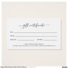 a gift certificate for someone who is looking for something to write on the front of their card