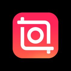 the instagram logo on a black background with an orange and pink square in the center