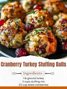 Turkey Balls, Stuffing Balls Recipe, Cranberry Turkey, Stuffing Balls, Turkey Stuffing, Thanksgiving Cooking, Stuffing Mix, Thanksgiving Leftovers, Turkey Dinner