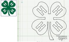 a four leaf clover cut out on a piece of paper