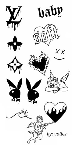 some tattoos that are on the back of a shirt