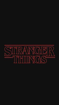 the title for netflix's new series, strange things is shown in red and black