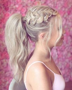 36 Perfect Bridesmaid Hairstyles Ideas | Wedding Forward Bridal High Ponytail, Ponytail Updo Wedding, Hairstyles High Ponytail, High Ponytail Braid, Sweethearts Hair, Hairstyles High, Messy Hair Look, Hair Projects, High Ponytail Hairstyles