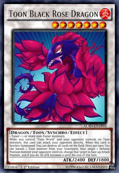 the card for toon black rose dragon