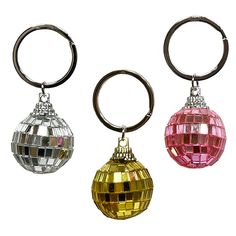 Accessorize in style with this flashy disco ball key chain. Accessorize in style with this flashy disco ball key chain. DETAILS 2.36" H x 1.1" W x 1.1" L Weight: 0.037 lbs Glass, metal, foam Spot clean Imported Size: One Size. Color: None. Gender: female. Age Group: adult. Material: Plastic. Metal Foam, Disco Ball, Key Chain, Gender Female, Age Group, Key, Chain, Glass, Quick Saves