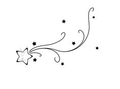 a black and white drawing of stars on a white background