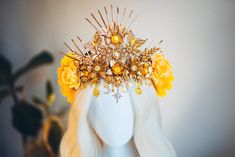 Sun Flower Crown Flower Headband Festival Headpiece - Etsy Burgundy Crown, Festival Flower Crown, Boho Bridal Headpiece, Name In Lights, Festival Crown, Winters Tale, Maternity Photo Props, Crown Halo, Festival Headpiece