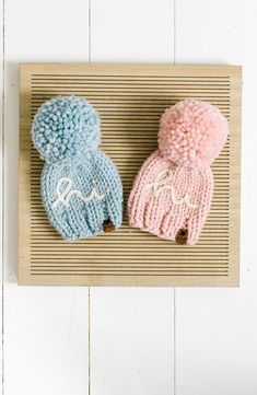 Your new one will greet the world with a 'hi' in this chunky, pom-topped knit hat, but baby's first word will likely be 'cozy.' 80% acrylic, 20% wool Hand wash, dry flat Made in the USA of imported fabric Babies First Words, Pom Pom Hat, Knit Hat, Knitted Hats, Poppies, Pom Pom, Light Blue, Hand Wash, Nordstrom