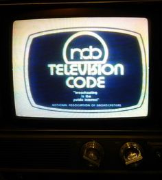 an old television with the logo on it's screen is shown in this image