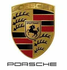 the porsche logo on a white background