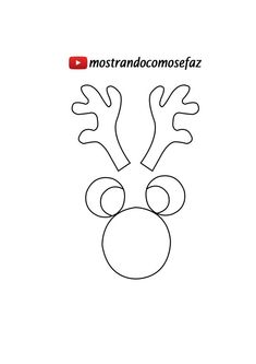 a drawing of a reindeer's head with the words, mostrando comoseez