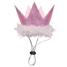 Huxley & Kent Party Crown - Pink Crown Party, Glitter Crown, Pink Puppy, Puppy Accessories, Pink Crown, Crown Hat, Designer Dog Clothes, Dog Party, Puppy Party