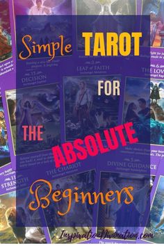 the cover of simple tarot for the absolute beginner's guide