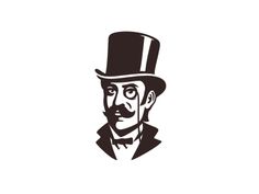 a man with a top hat and mustache