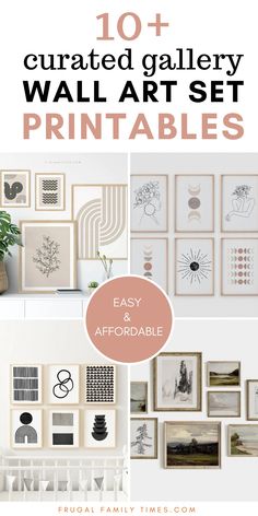 the top ten framed gallery wall art set printables