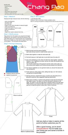 the instructions for how to sew an easy and stylish dress with sleeves