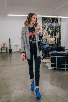 Chique Outfit, Urban Fashion Trends, Look Formal, Blazer Outfit, Outfit Trends, Mode Inspo